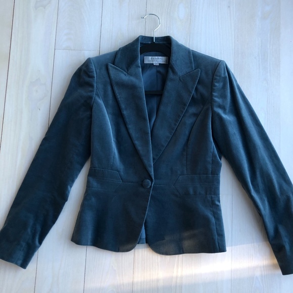 Tahari Arthur S. Levine Jacket sz 2 Slate Blue - Picture 12 of 12